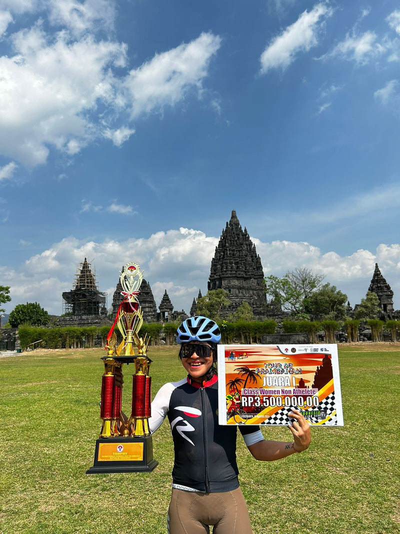 Finish Pertama, Priscillia Gunawan Pertahankan Gelar di Tour de Prambanan 2024