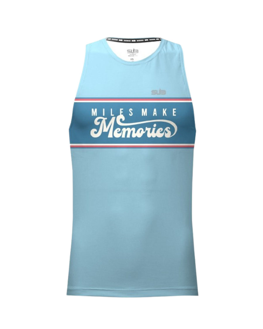 CADENCE MEN TANK RUNNING JERSEY BLUE