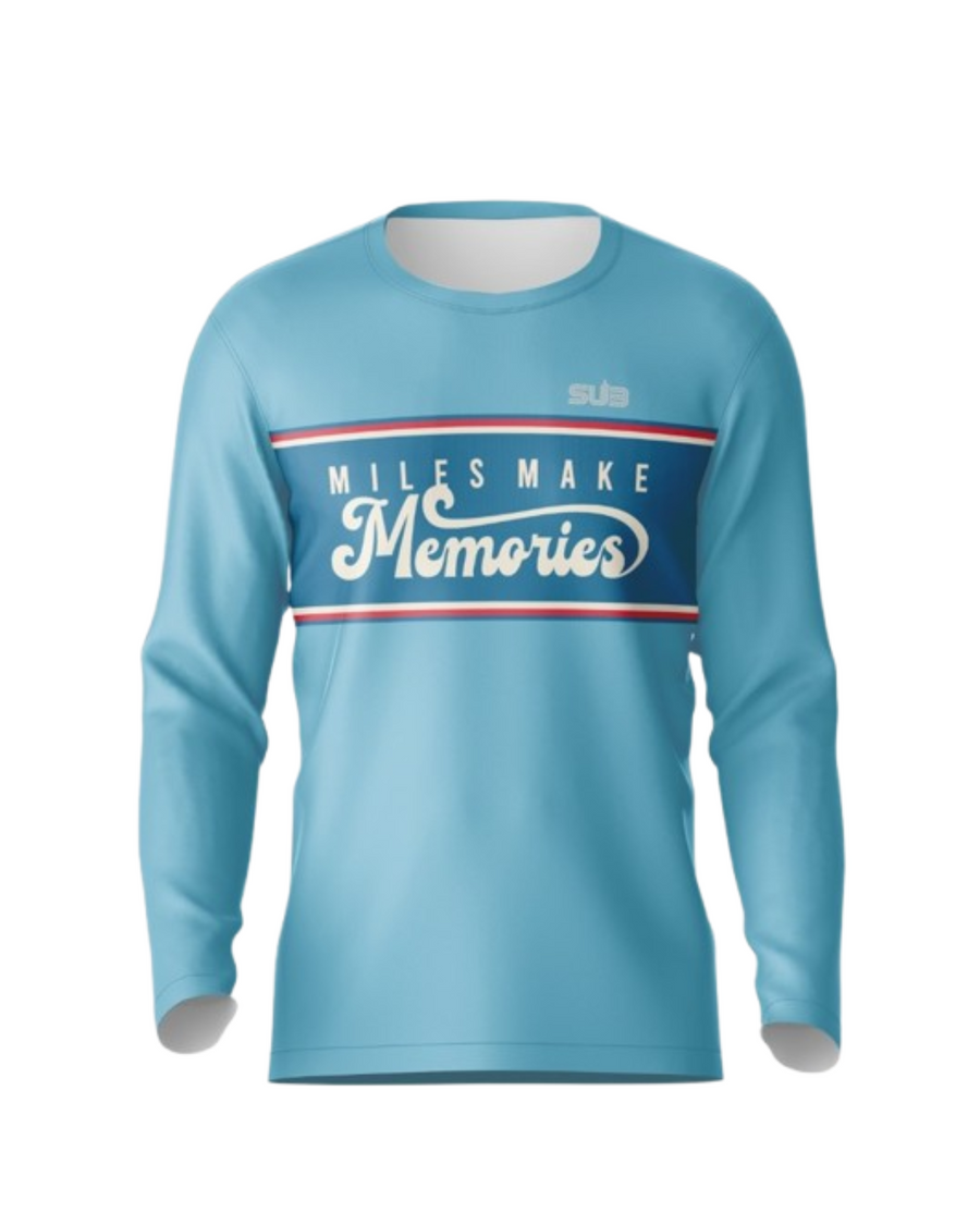 CADENCE WOMEN LONG SLEEVE RUNNING JERSEY BLUE