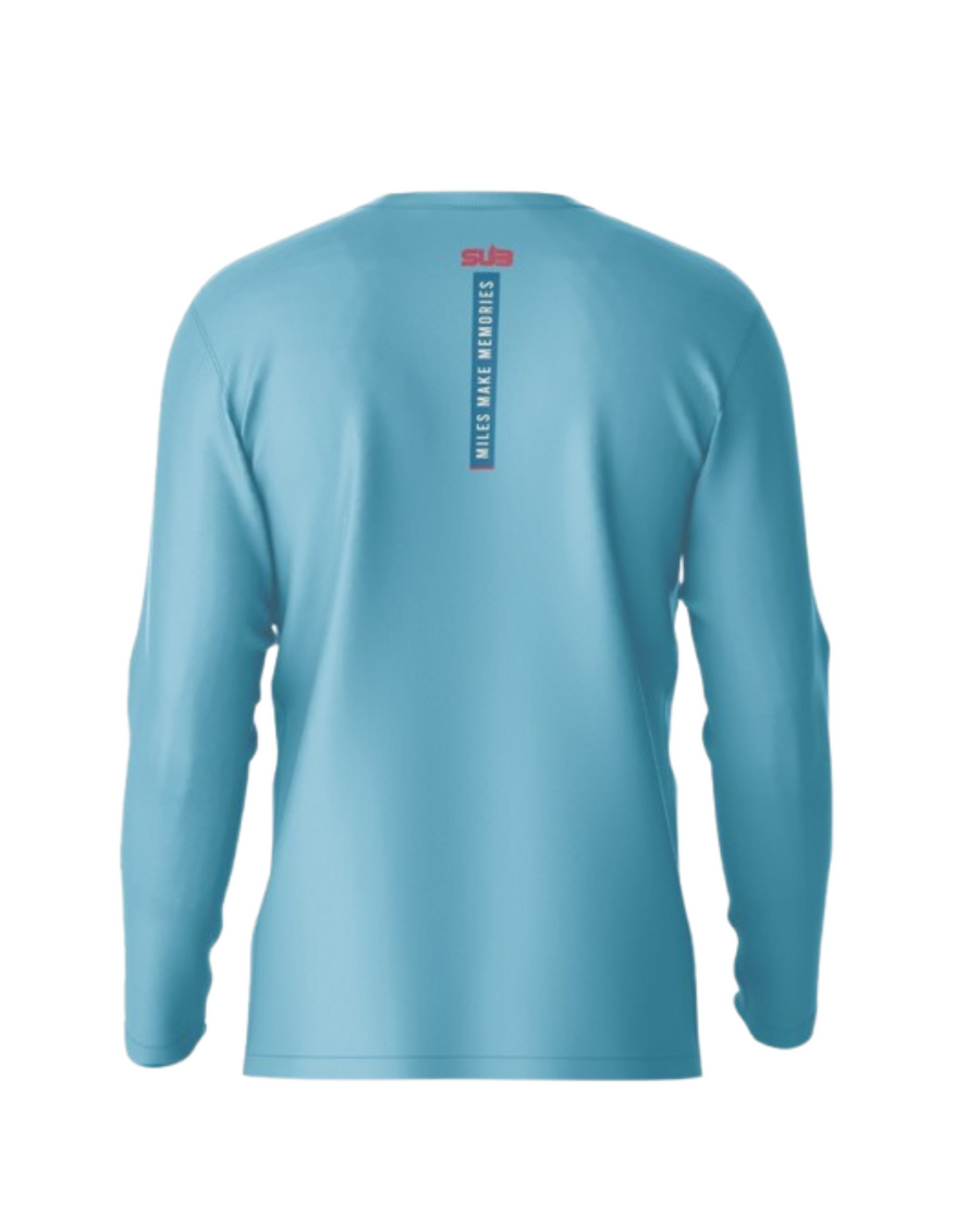 CADENCE MEN LONG SLEEVE RUNNING JERSEY BLUE