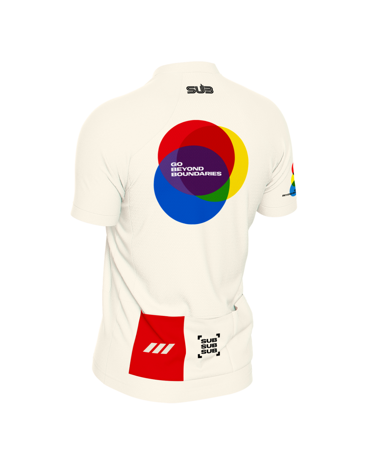 GO BEYOND BOUNDARIES UNISEX SHORT SLEEVE CYCLING JERSEY SAND