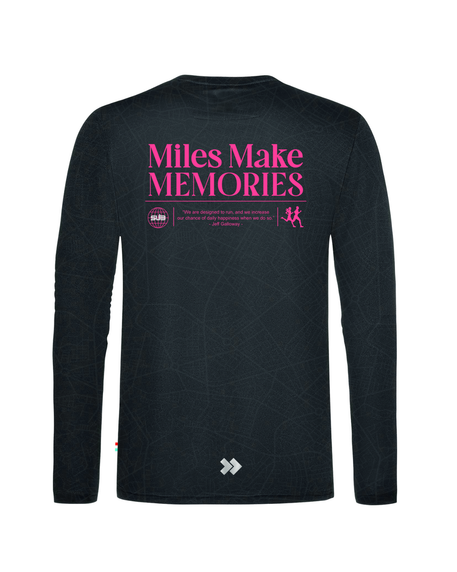 CLASSIC GALLOWAY MEN LONG SLEEVE RUNNING JERSEY BLACK
