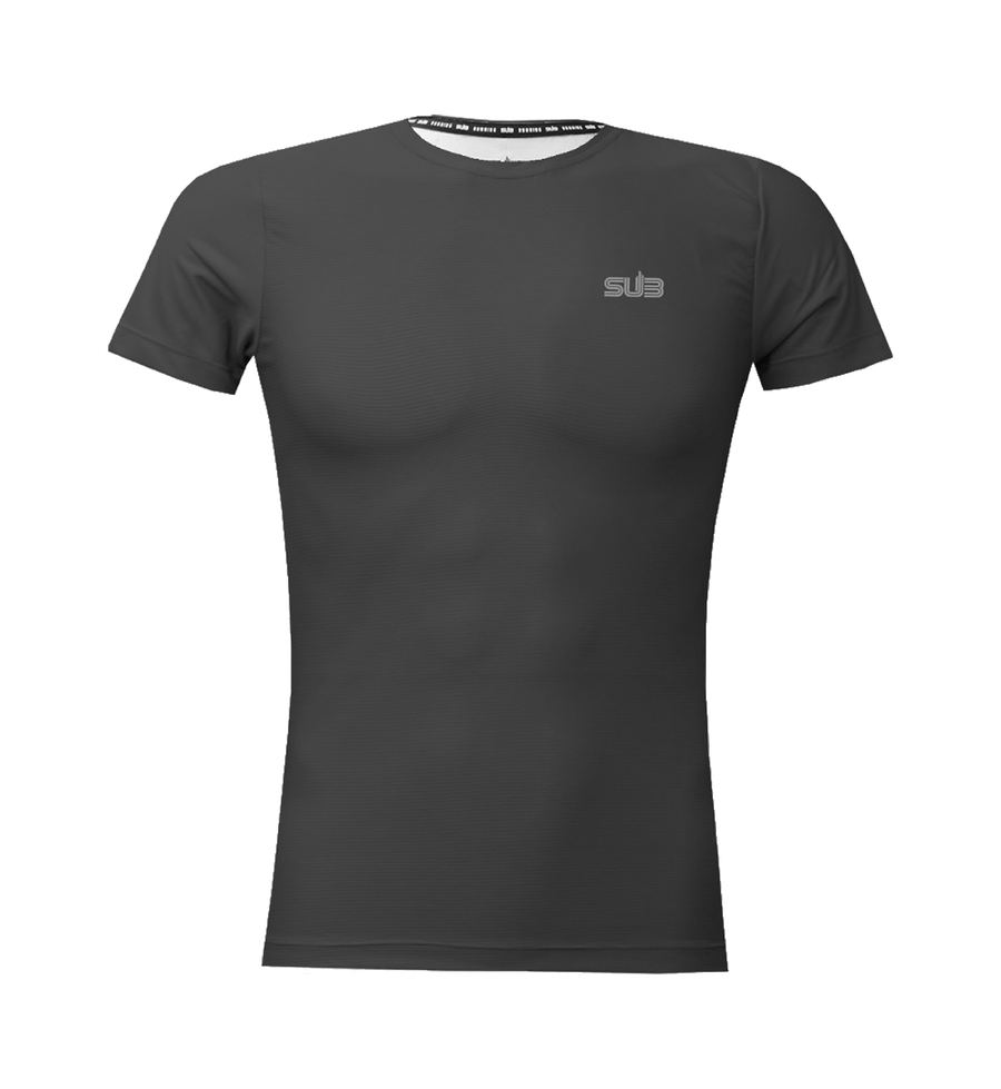 SUB Basic Women Short Sleeve Running Jersey Black