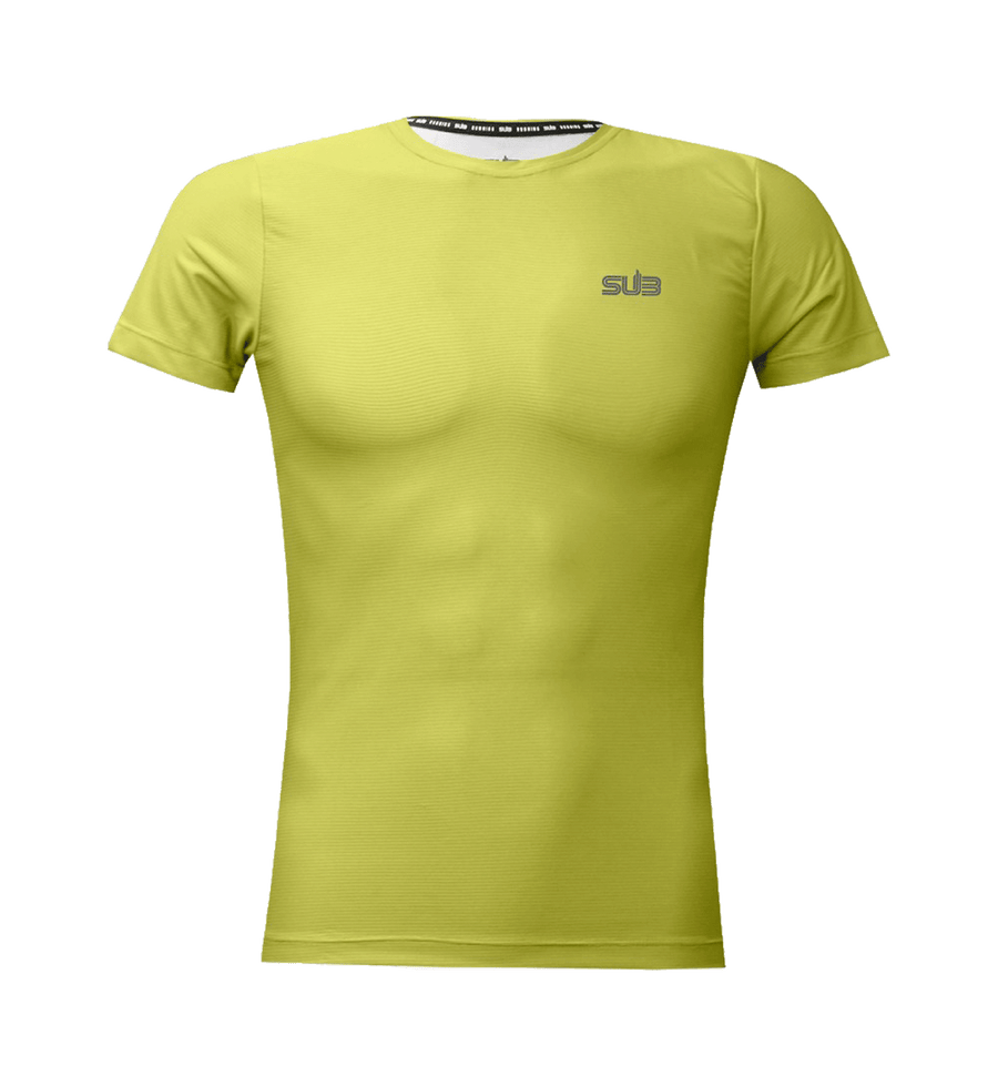 SUB Basic Women Short Sleeve Running Jersey Yellow