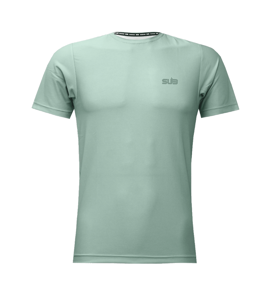 SUB Basic Men Short Sleeve Running Jersey Light Green