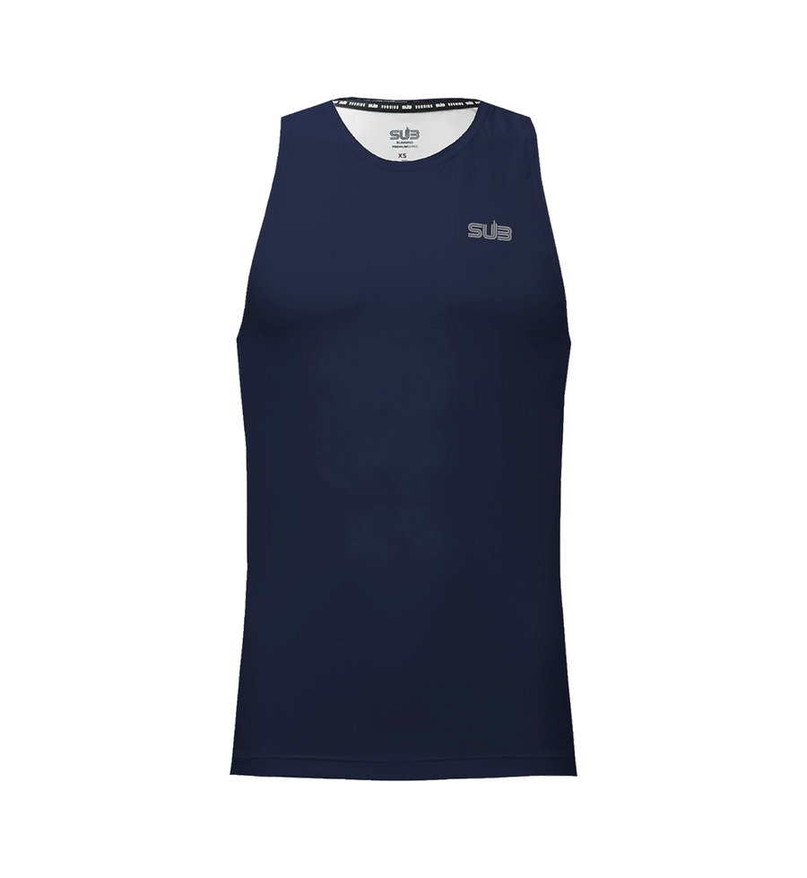 SUB Basic Men Tank Running Jersey Navy Blue