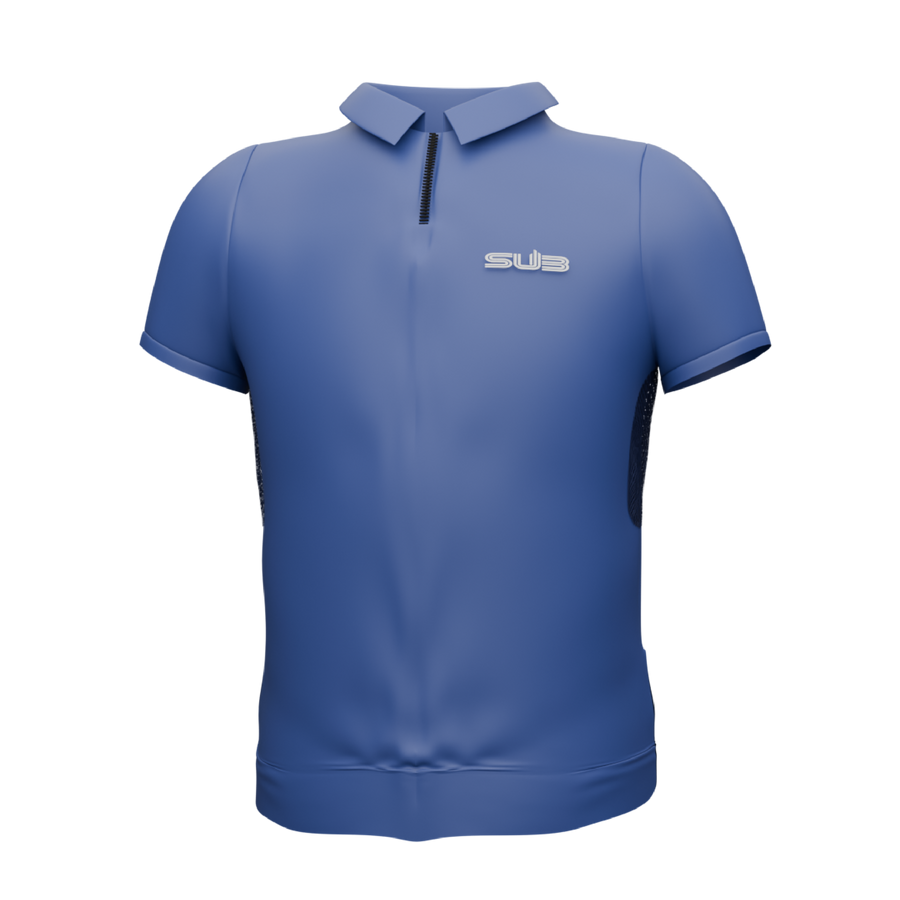 TAG TRAVERSE UNISEX SHORT SLEEVE POLO GRAVEL BLUE