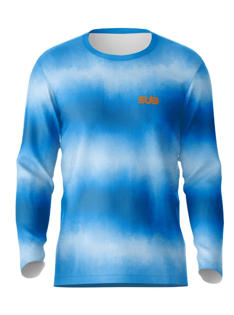 RHYTHM MEN LONG SLEEVE RUNNING JERSEY BLUE