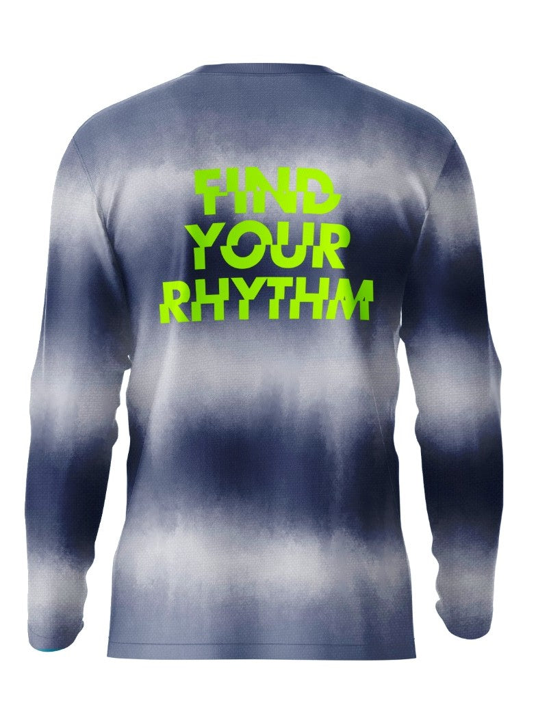 RHYTHM MEN LONG SLEEVE RUNNING JERSEY GRAY