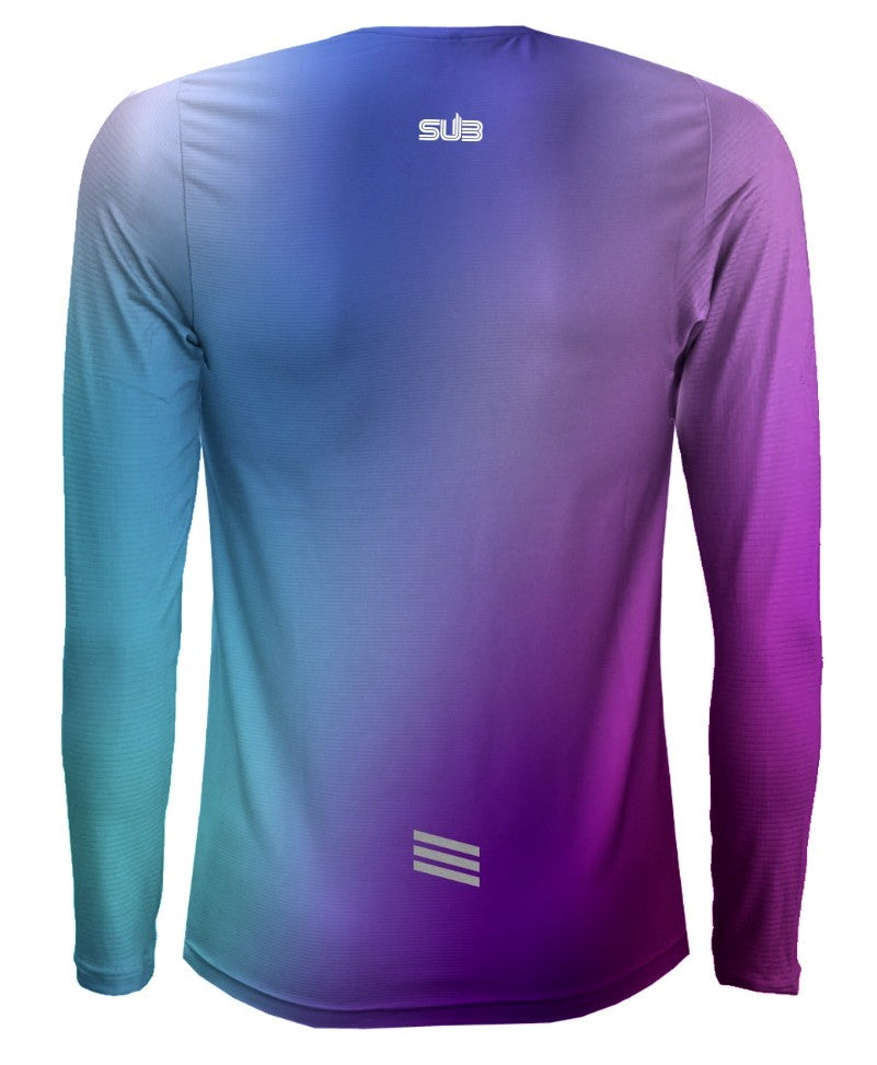 PRIZMO MEN LONG SLEEVE RUNNING JERSEY VIOLET DUSK