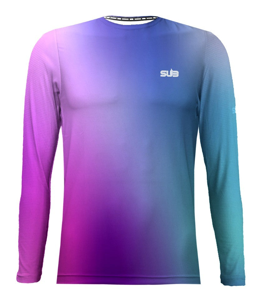 PRIZMO MEN LONG SLEEVE RUNNING JERSEY VIOLET DUSK