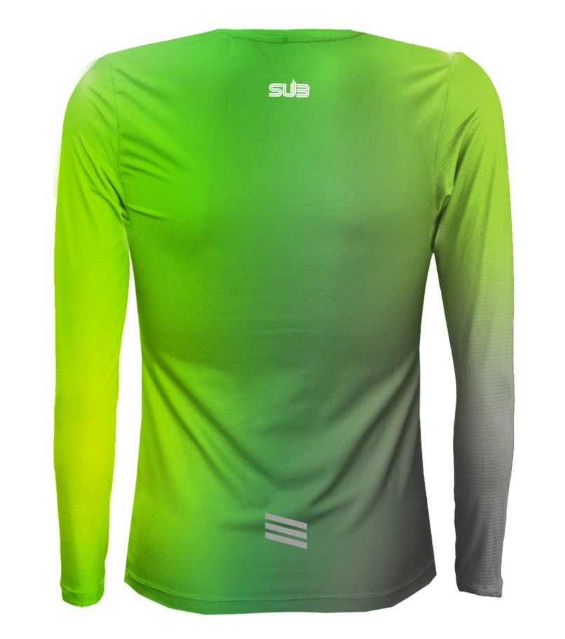 PRIZMO WOMEN LONG SLEEVE RUNNING JERSEY GOLDEN LIME