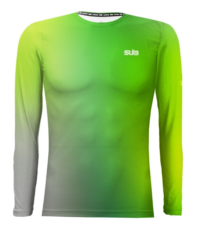 PRIZMO WOMEN LONG SLEEVE RUNNING JERSEY GOLDEN LIME