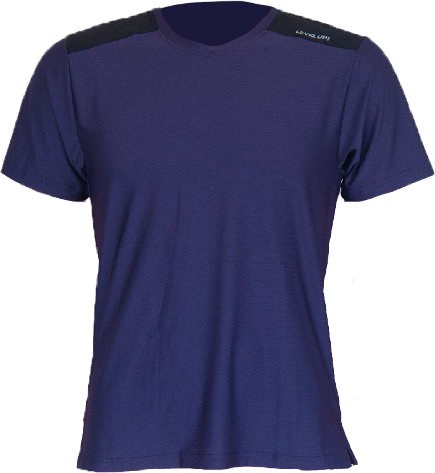 LEVEL UP MEN SHORT SLEEVE ACTIVE WEAR PURPLE