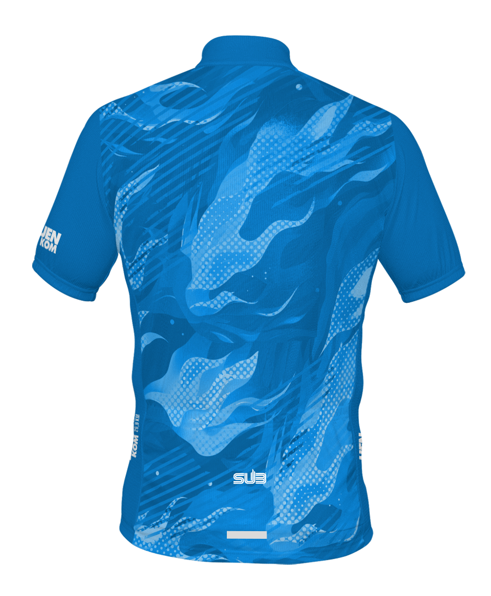 MERCHANDISE IJEN BLUE FIRE 2024 UNISEX SHORT SLEEVE CYCLING JERSEY BLUE