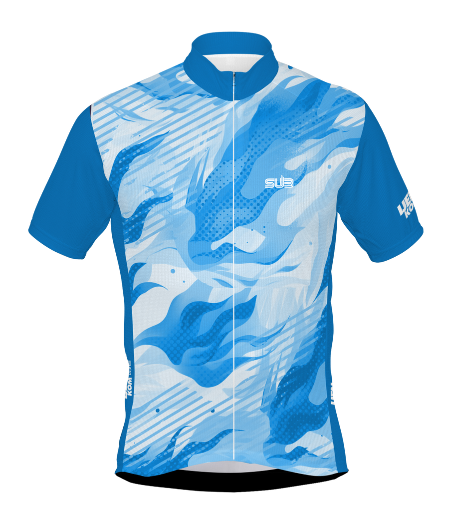 MERCHANDISE IJEN BLUE FIRE 2024 UNISEX SHORT SLEEVE CYCLING JERSEY BLUE