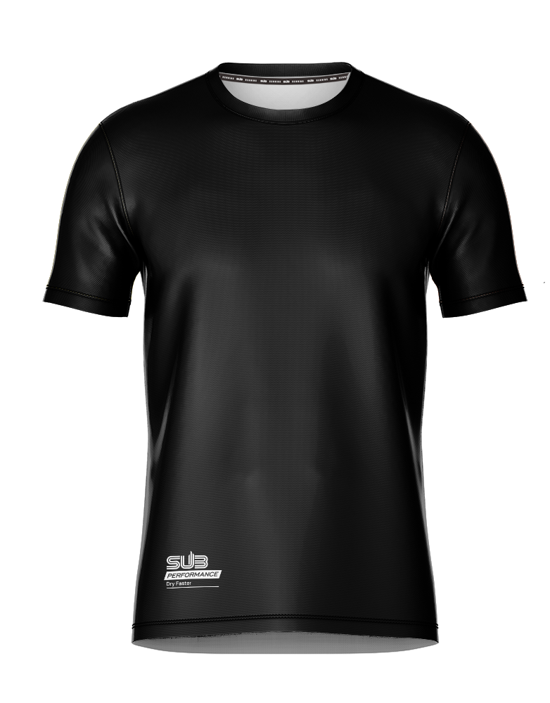 PERFORMANCE MEN SHORT SLEEVE RUNNING JERSEY BLACK