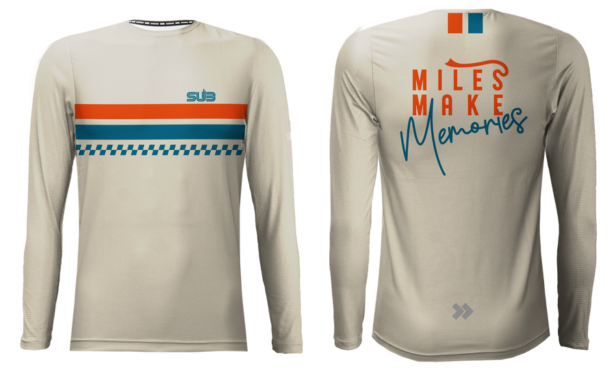 RETRO CLASSIC MEN LONG SLEEVE RUNNING JERSEY BEIGE