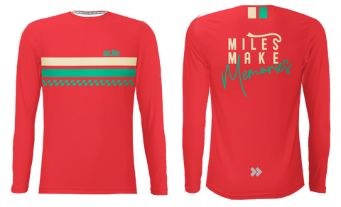 RETRO CLASSIC MEN LONG SLEEVE RUNNING JERSEY CORAL