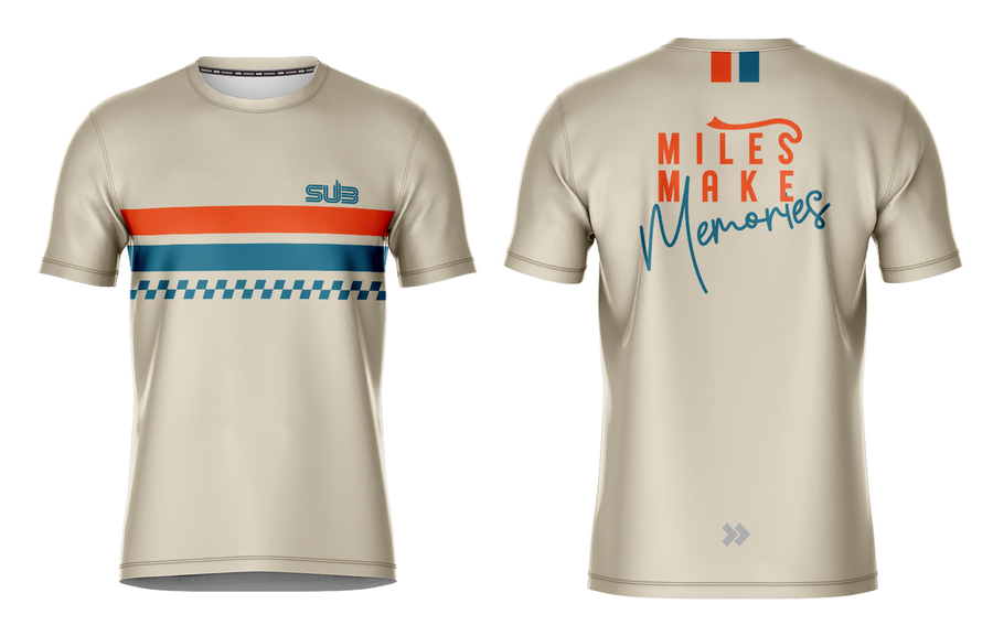 RETRO CLASSIC MEN SHORT SLEEVE RUNNING JERSEY BEIGE