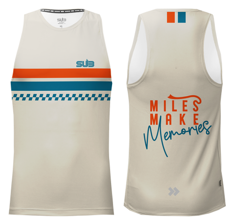 RETRO CLASSIC MEN TANK RUNNING JERSEY BEIGE