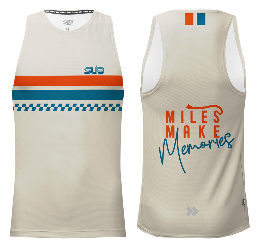 RETRO CLASSIC MEN TANK RUNNING JERSEY BEIGE