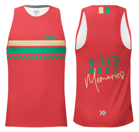 RETRO CLASSIC MEN TANK RUNNING JERSEY CORAL