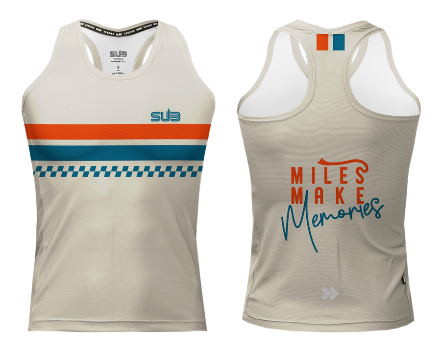 RETRO CLASSIC WOMEN TANK RUNNING JERSEY BEIGE