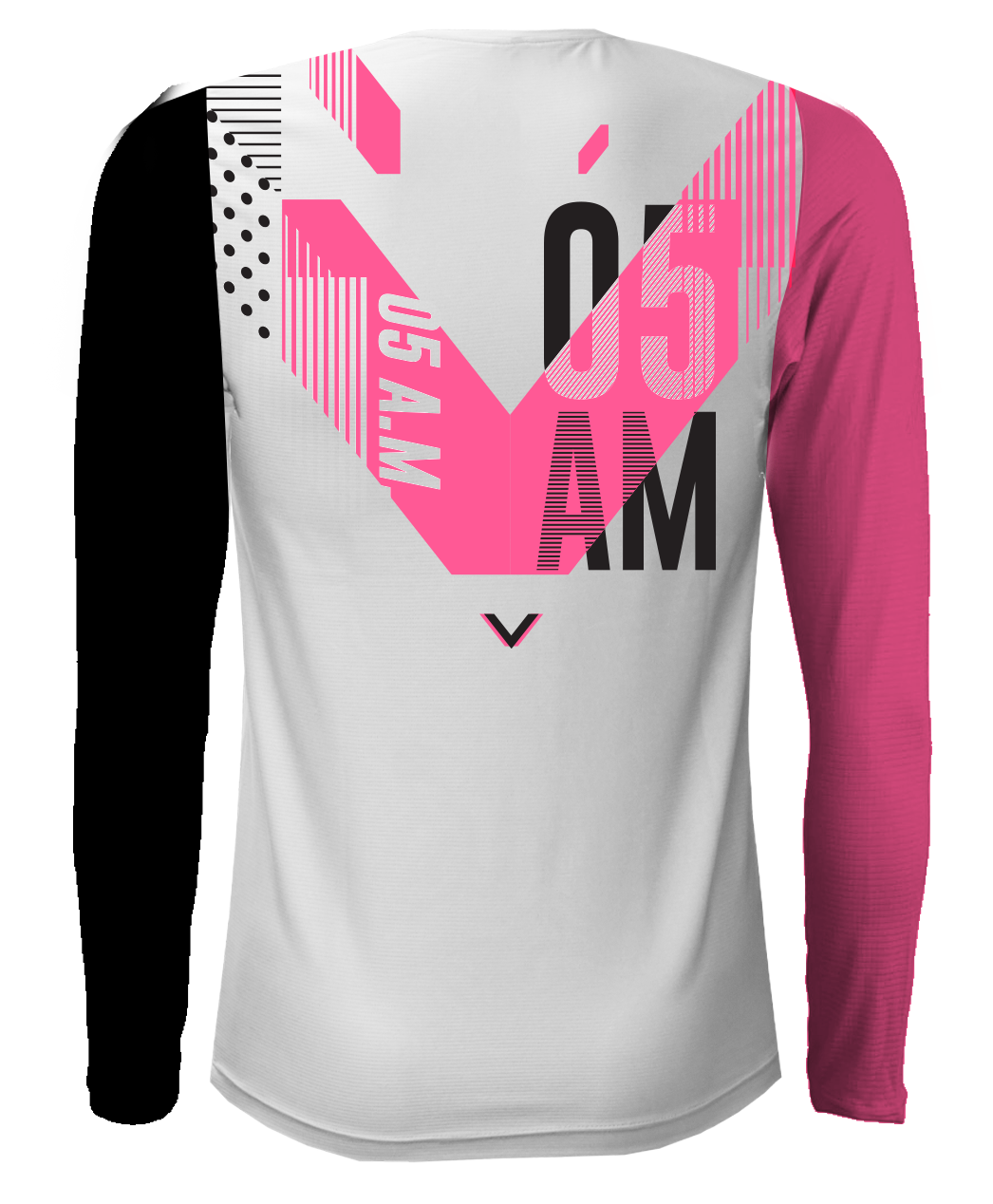 05 AM GENV MEN LONG SLEEVE RUNNING JERSEY WHITE