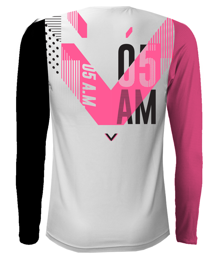 05 AM GENV MEN LONG SLEEVE RUNNING JERSEY WHITE