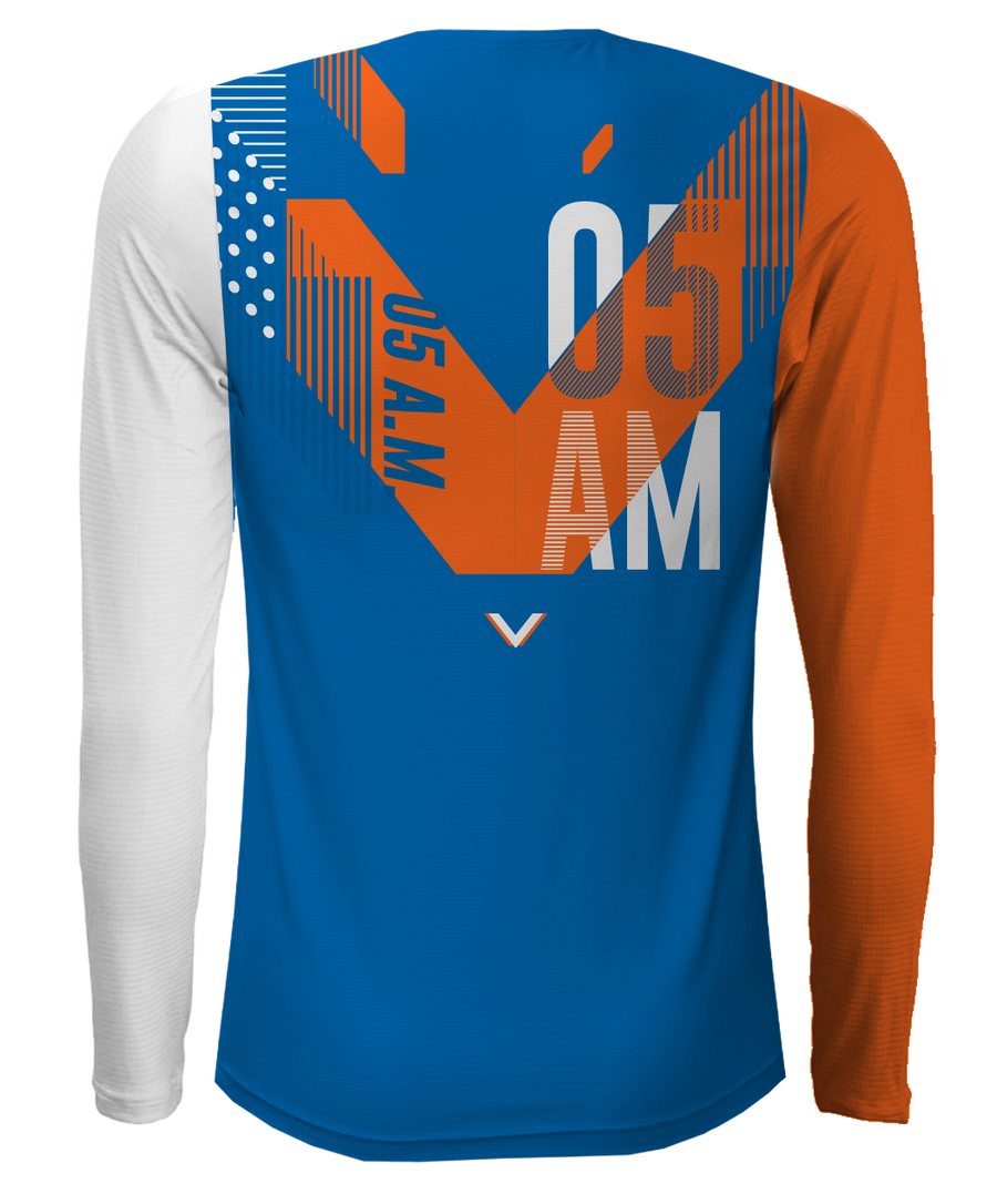 05 AM GENV WOMEN LONG SLEEVE RUNNING JERSEY BLUE