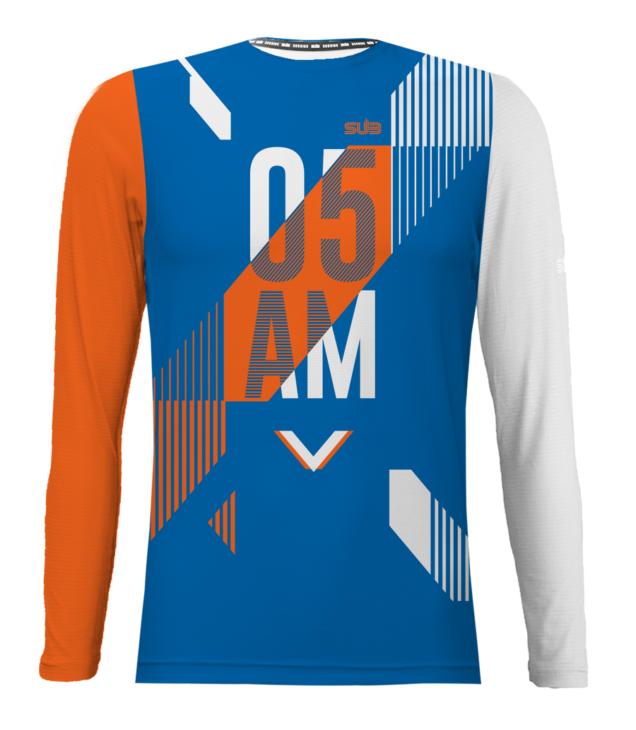 05 AM GENV WOMEN LONG SLEEVE RUNNING JERSEY BLUE