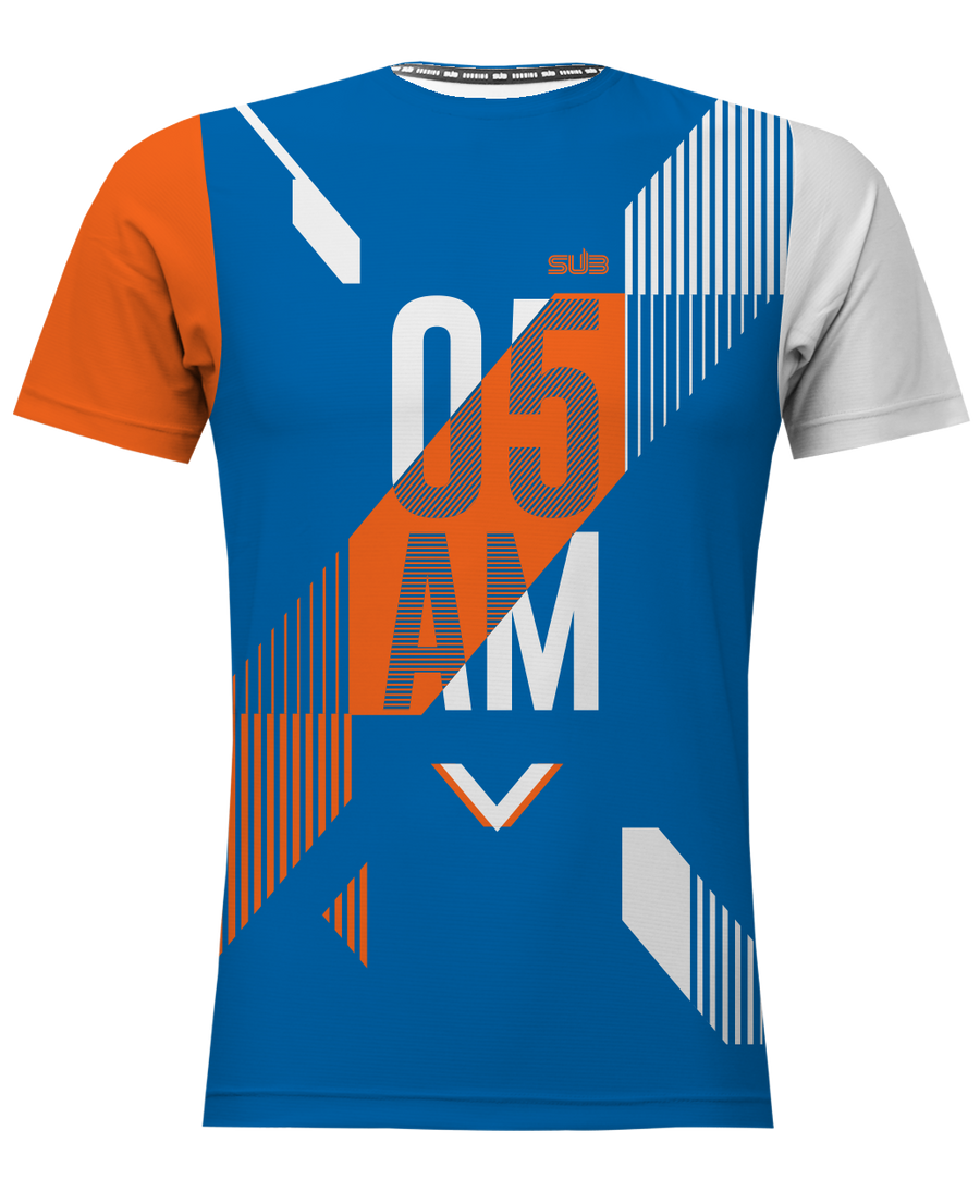 05 AM GENV MEN SHORT SLEEVE RUNNING JERSEY BLUE