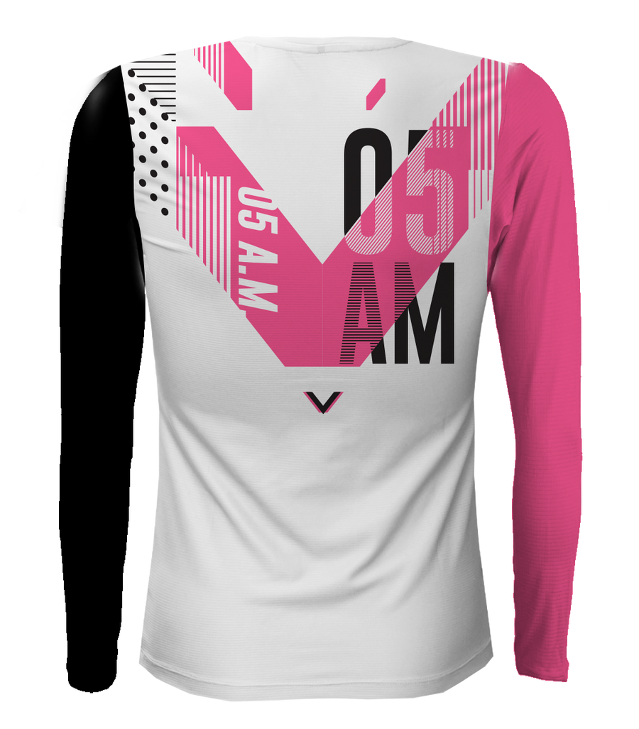 05 AM GENV WOMEN LONG SLEEVE RUNNING JERSEY WHITE