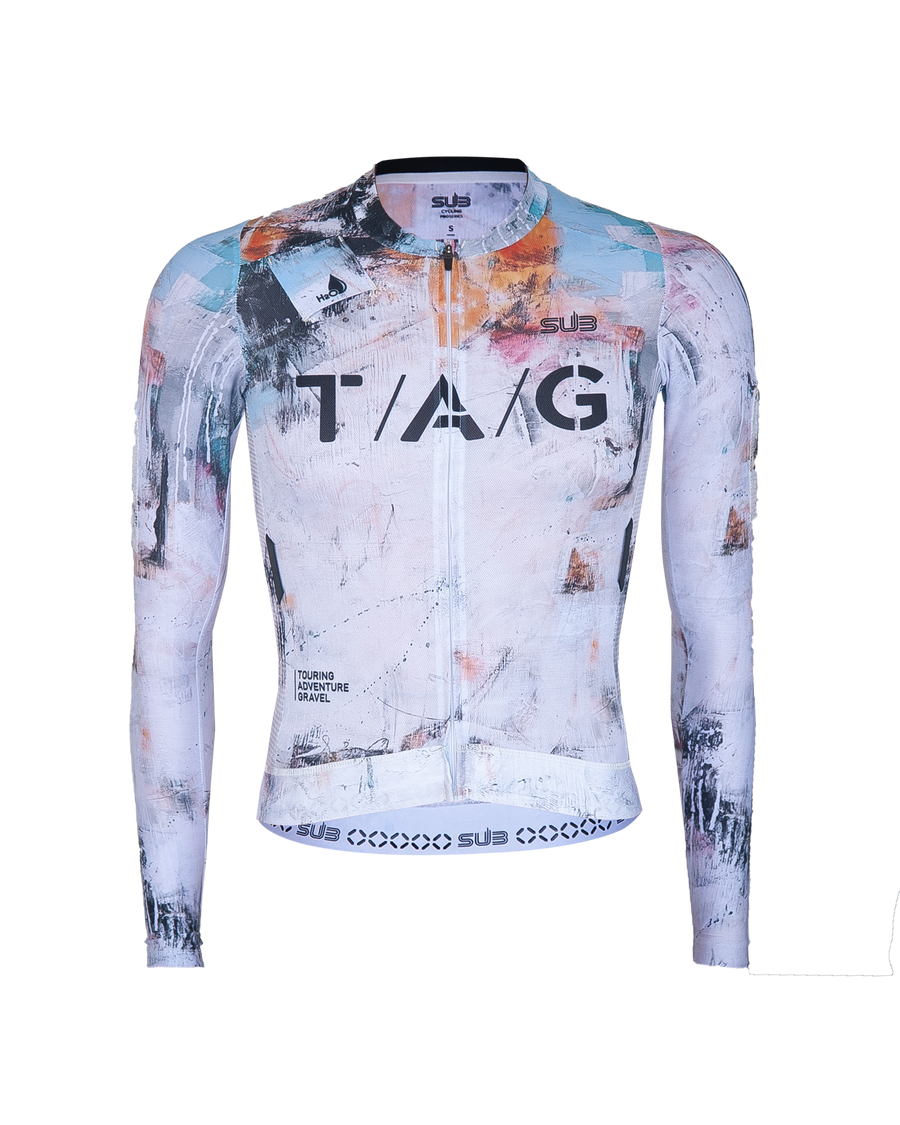 TAG Hydra Unisex Long Sleeve Cycling Jersey Cream + FREE SOCK BASIC