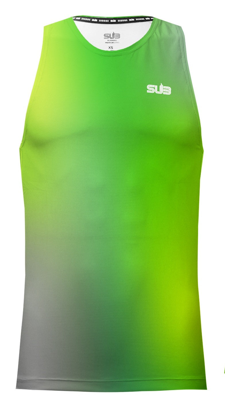 PRIZMO MEN TANK RUNNING JERSEY GOLDEN LIME