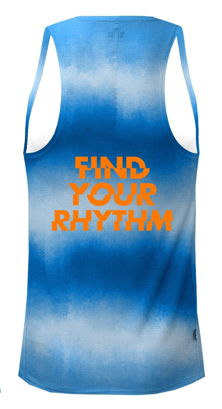 RHYTHM MEN TANK RUNNING JERSEY BLUE