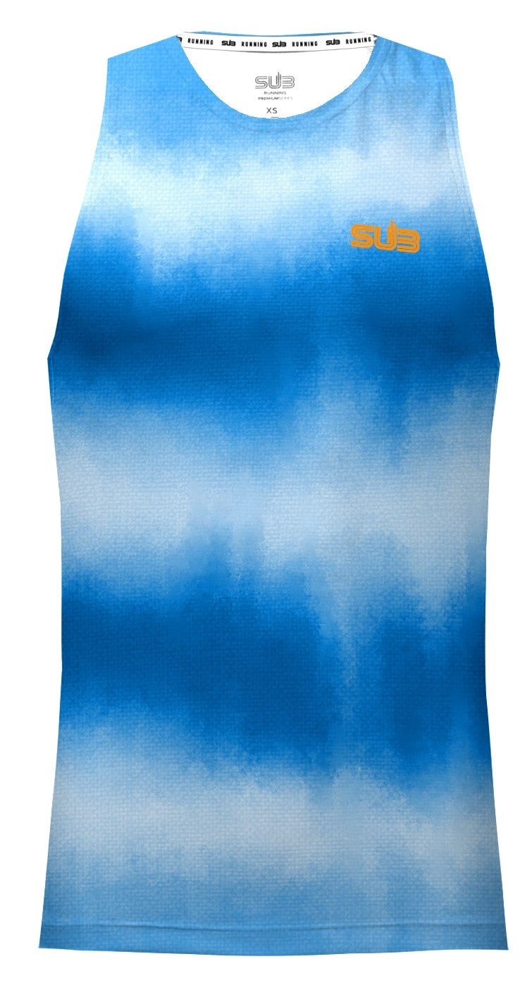 RHYTHM MEN TANK RUNNING JERSEY BLUE