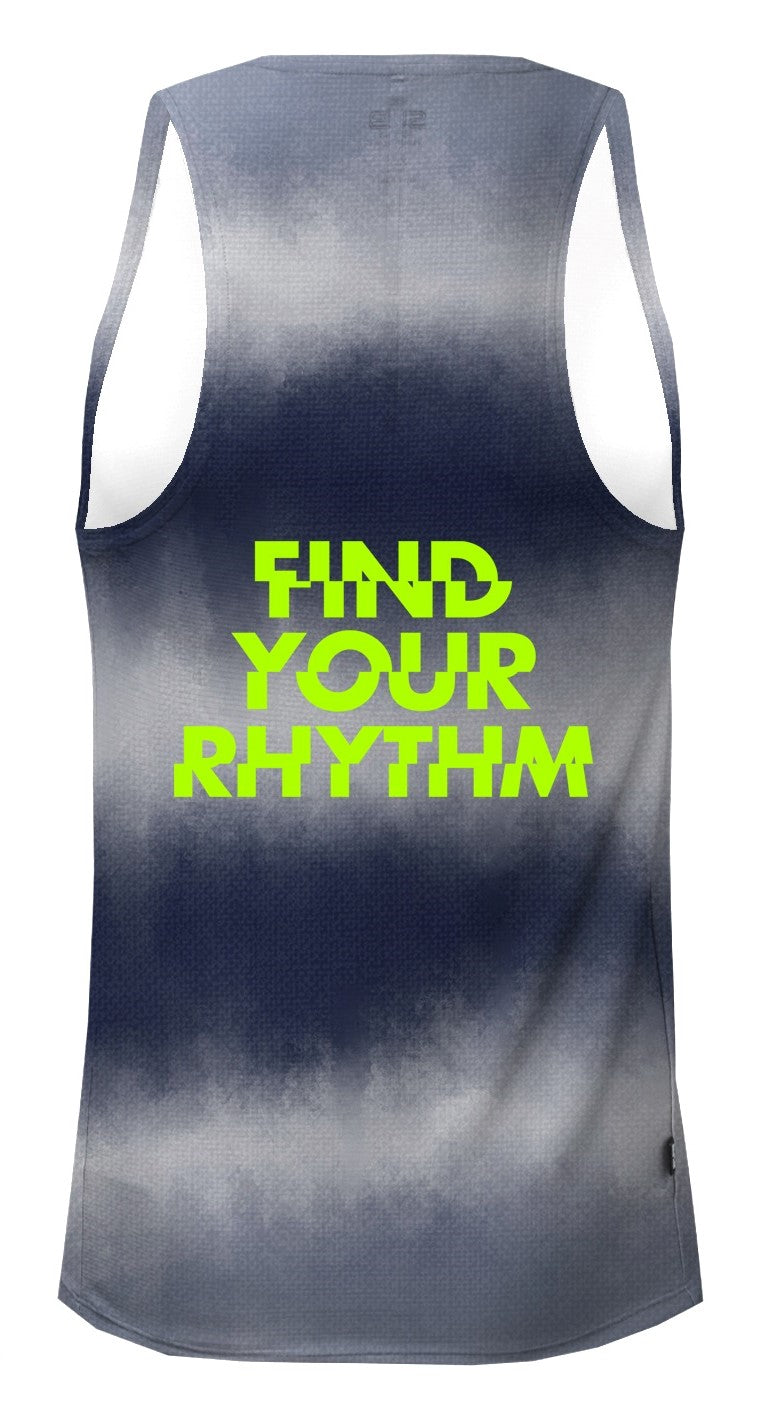 RHYTHM MEN TANK RUNNING JERSEY GRAY