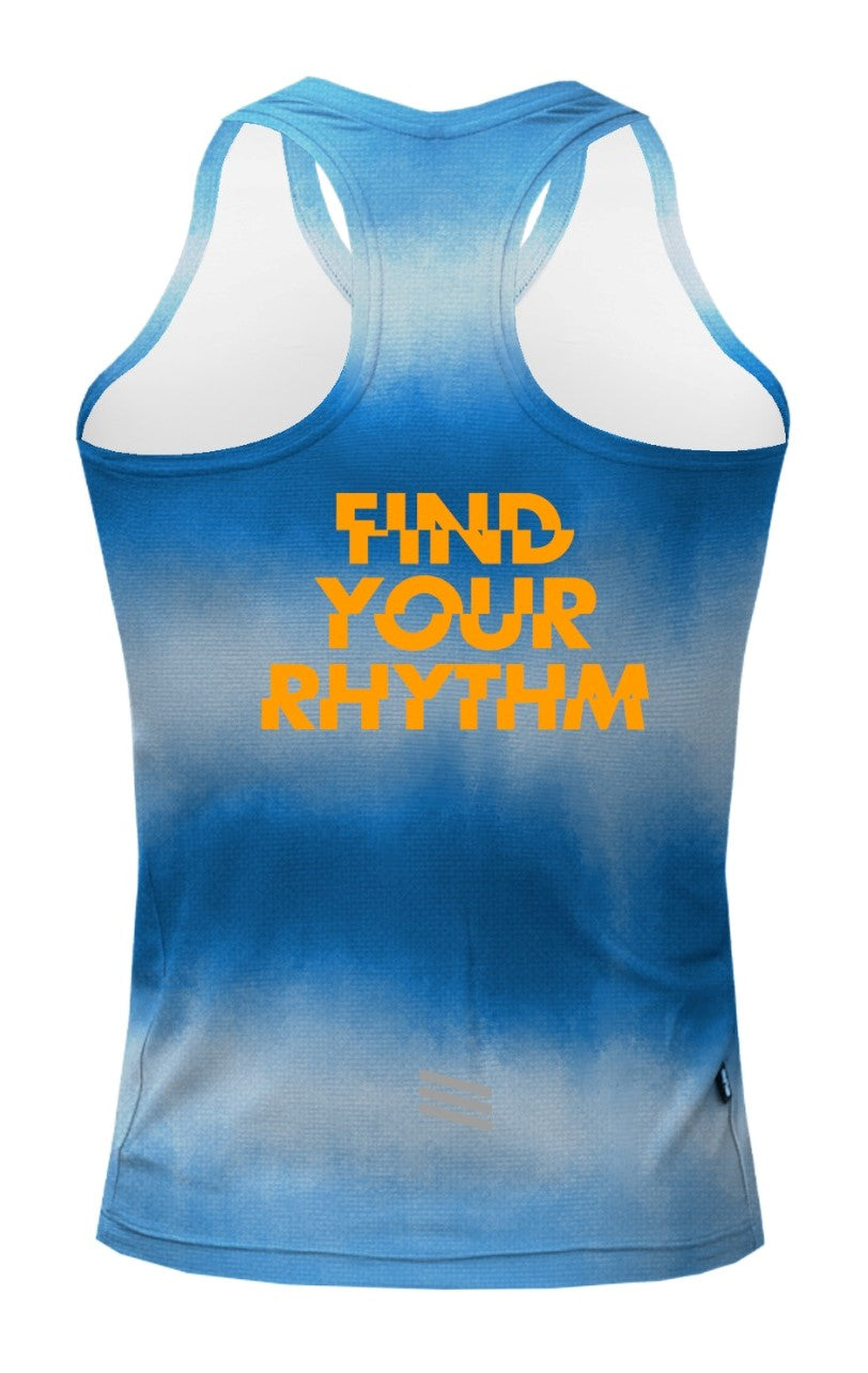 RHYTHM WOMEN TANK RUNNING JERSEY BLUE