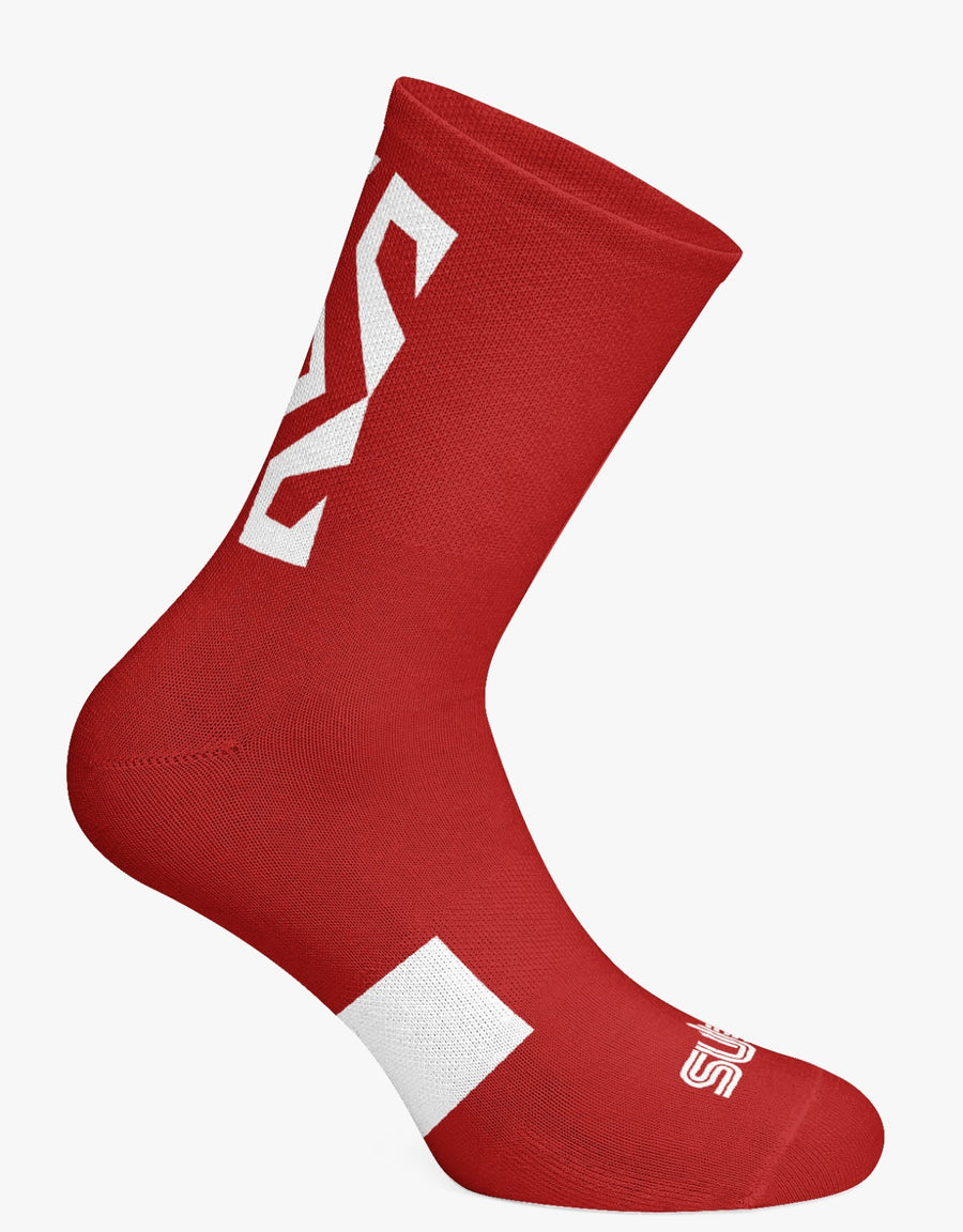 Indonesia 2024 Unisex Regular Socks red