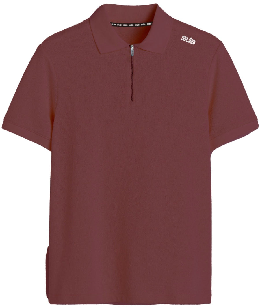 ACTIVEWEAR UNISEX SHORT SLEEVE POLO SHIRT BURGUNDY