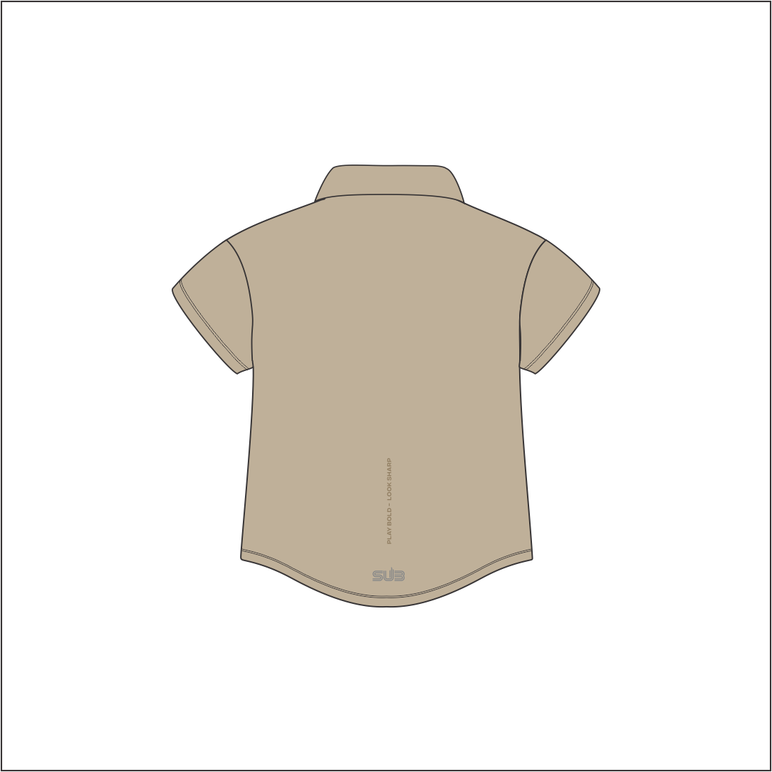 ESSENTIAL SUB WOMEN SHORT SLEEVE PADEL SHIRT BROWN