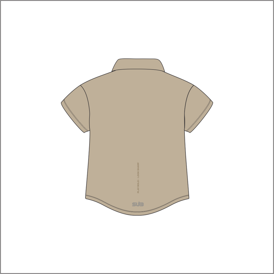 ESSENTIAL SUB WOMEN SHORT SLEEVE PADEL SHIRT BROWN