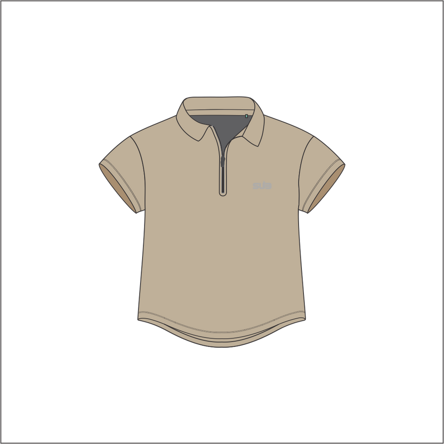 ESSENTIAL SUB WOMEN SHORT SLEEVE PADEL SHIRT BROWN