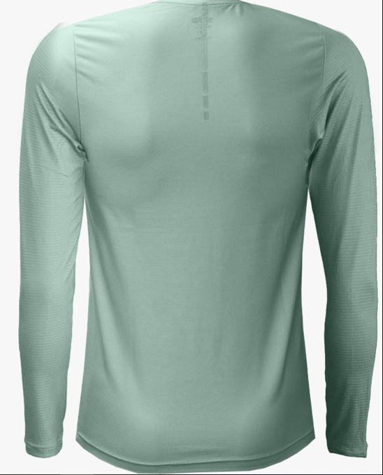 SUB Basic Men Long Sleeve Running Jersey Light Green