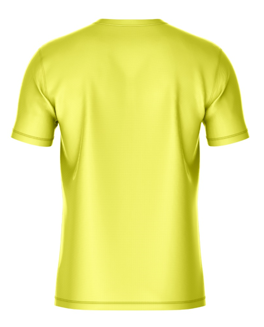 SUB Basic Men Short Sleeve Running Jersey Yellow