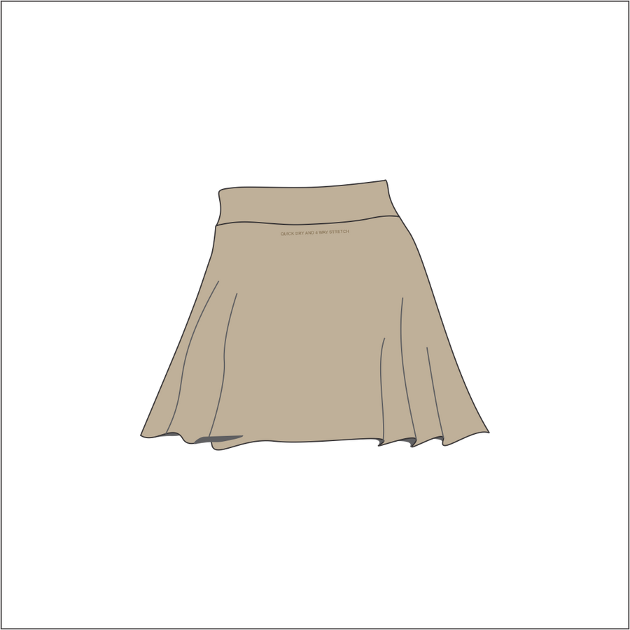 ESSENTIAL SUB WOMEN SHORT PADEL SKIRT BROWN
