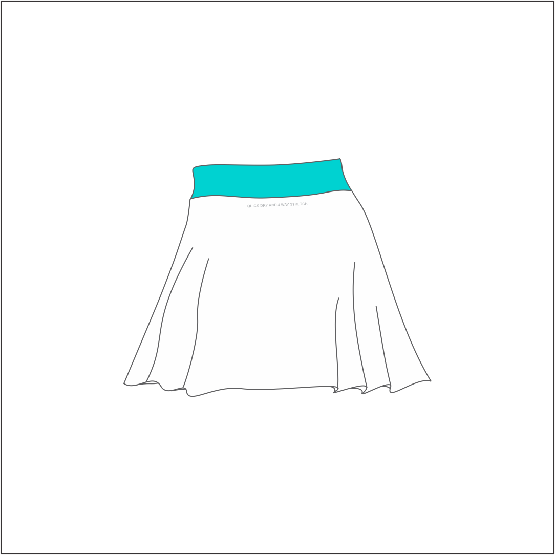 ESSENTIAL SUB WOMEN SHORT PADEL SKIRT WHITE