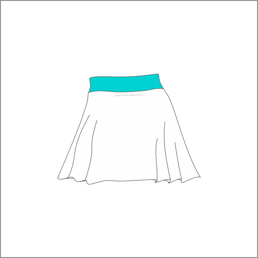 ESSENTIAL SUB WOMEN SHORT PADEL SKIRT WHITE
